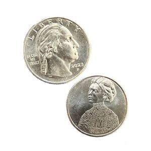 ERROR - 2023 P - Jovita Idar Women's Quarter  Reads “In Cod We Trust”